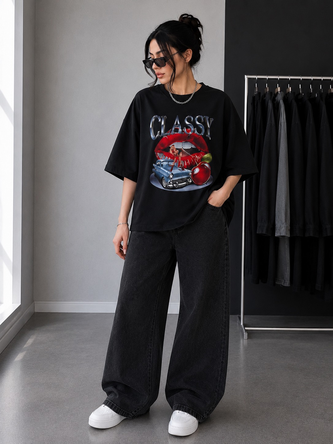 تیشرت باکسیGLASSY